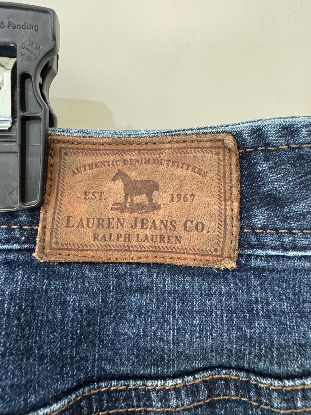 Ralph Lauren Classic High-Rise Straight Leg Women's Jeans in Dark Blue - Picture 5 of 5